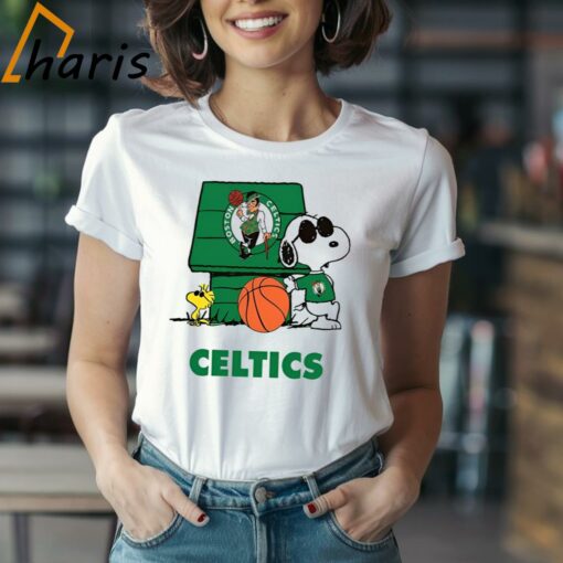 Boston Celtics Basketball Snoopy Celtics Shirt