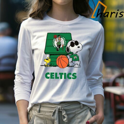 Boston Celtics Basketball Snoopy Celtics Shirt