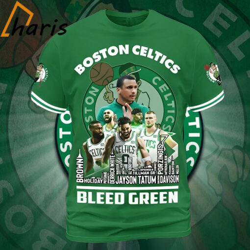 Boston Celtics Bleed Green Team Player 3D Shirt