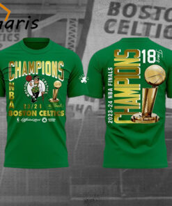 Boston Celtics Green 2024 NBA Finals Champions Basketball T-shirt