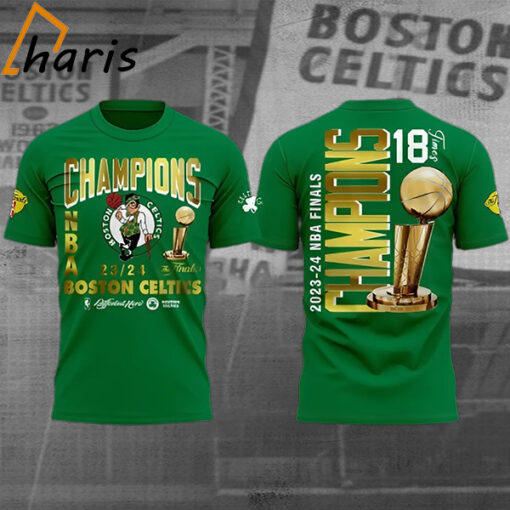 Boston Celtics Green 2024 NBA Finals Champions T-shirt