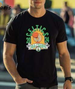 Boston Celtics Homage 2024 NBA Finals Champions Hardwood Banner T-shirt
