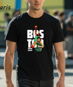 Boston Celtics Jaylen Brown 7 And Jayson Tatum 0 Cartoon Shirt