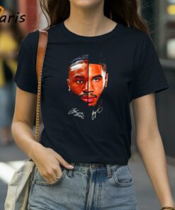 Boston Celtics Jaylen Brown And Jayson Tatum Duo Face Signatures Shirt