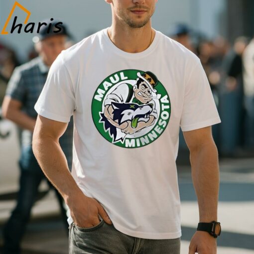 Boston Celtics Maul Minesota Timberwolves Logo Shirt