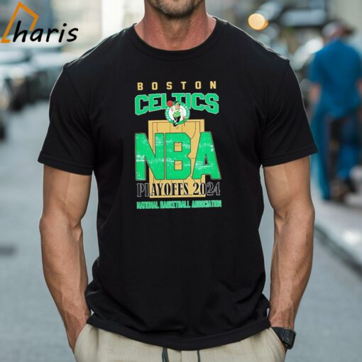 Boston Celtics NBA Playoffs 2024 Stadium Art Fan Shirt