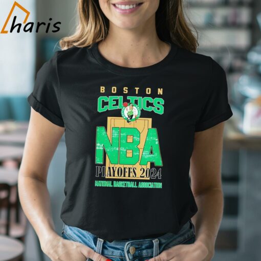 Boston Celtics NBA Playoffs 2024 Stadium Art Fan Shirt