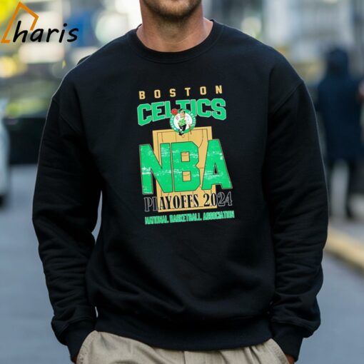 Boston Celtics NBA Playoffs 2024 Stadium Art Fan Shirt