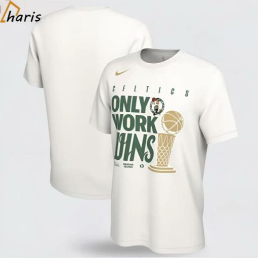 Boston Celtics Nike White 2024 NBA Finals Champions Big & Tall Parade T-Shirt