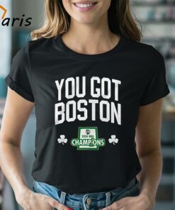 Boston Celtics Stadium Essentials 2024 NBA Finals Champions 18 Banners T-Shirt