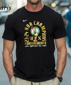 Boston Celtics Team Signature 18-Time 2024 NBA Finals Champions T-Shirt