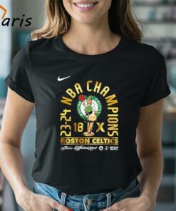 Boston Celtics Team Signature 18-Time 2024 NBA Finals Champions T-Shirt