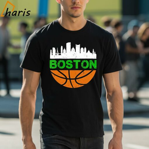 Boston Celtics Win Basketball Citiscape Vintage 90s Shirt