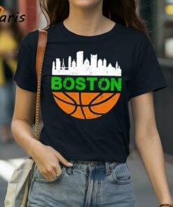 Boston Celtics Win Basketball Citiscape Vintage 90s Shirt
