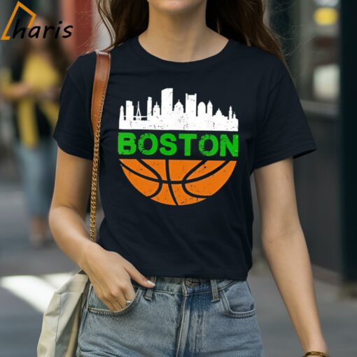 Boston Celtics Win Basketball Citiscape Vintage 90s Shirt