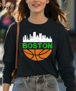 Boston Celtics Win Basketball Citiscape Vintage 90s Shirt 4