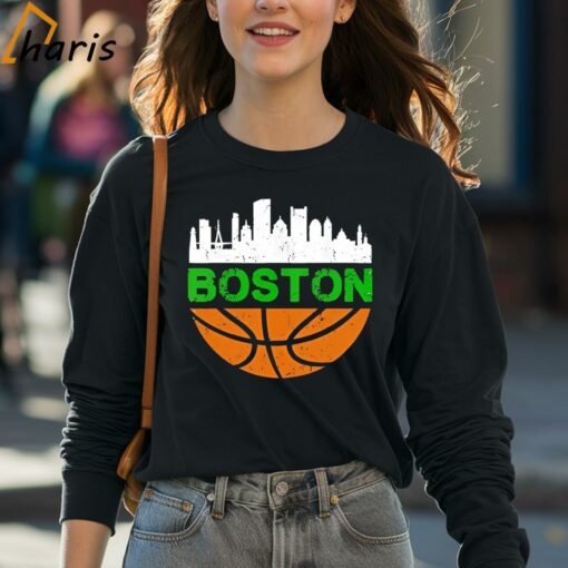 Boston Celtics Win Basketball Citiscape Vintage 90s Shirt