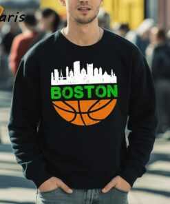 Boston Celtics Win Basketball Citiscape Vintage 90s Shirt 5