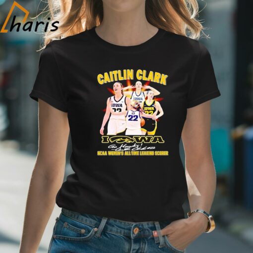 Caitlin Clark Iowa Hawkeyes NCAA Women’s All Time Leading Scorer Signature Shirt