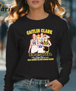 Caitlin Clark Iowa Hawkeyes NCAA Women's All Time Leading Scorer Signature Shirt 3 Caitlin Clark Iowa Hawkeyes NCAA Womens All Time Leading Scorer Signature Shirt 4