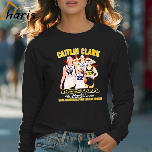 Caitlin Clark Iowa Hawkeyes NCAA Women’s All Time Leading Scorer Signature Shirt