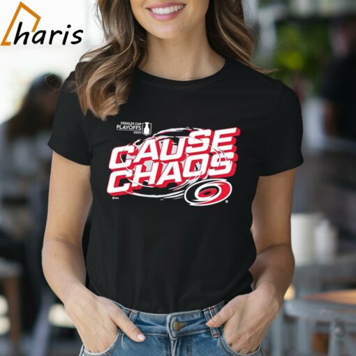 Cause Chaos Carolina Hurricanes 2024 Stanley Cup Playoffs Shirt