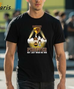 Charlie Brown And Snoopy Afl Hawthorn Football Club Forever Not Just When We Win T-shirt