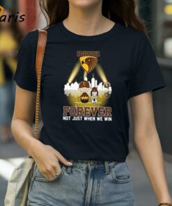 Charlie Brown And Snoopy Afl Hawthorn Football Club Forever Not Just When We Win T-shirt