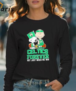 Charlie Brown Snoopy And Woodstock Boston Celtics Forever Not Just When We Win 2024 T shirt 4