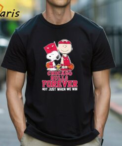 Charlie Brown Snoopy And Woodstock Chicago Bulls Forever Not Just When We Win 2024 T-shirt