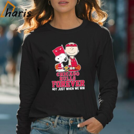 Charlie Brown Snoopy And Woodstock Chicago Bulls Forever Not Just When We Win 2024 T-shirt