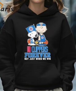 Charlie Brown Snoopy And Woodstock LA Clippers Forever Not Just When We Win 2024 Shirt 5