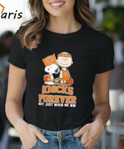 Charlie Brown Snoopy And Woodstock New York Knicks Forever Not Just When We Win 2024 T-shirt