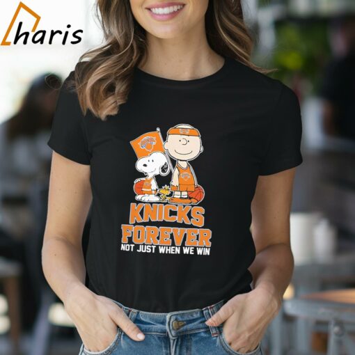 Charlie Brown Snoopy And Woodstock New York Knicks Forever Not Just When We Win 2024 T-shirt