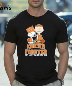 Charlie Brown Snoopy And Woodstock New York Knicks Forever Not Just When We Win 2024 T-shirt