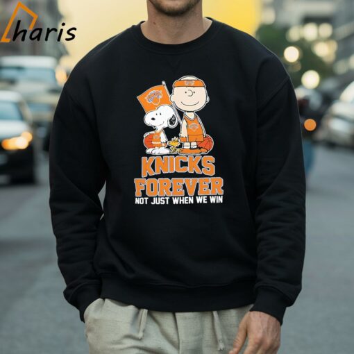 Charlie Brown Snoopy And Woodstock New York Knicks Forever Not Just When We Win 2024 T-shirt