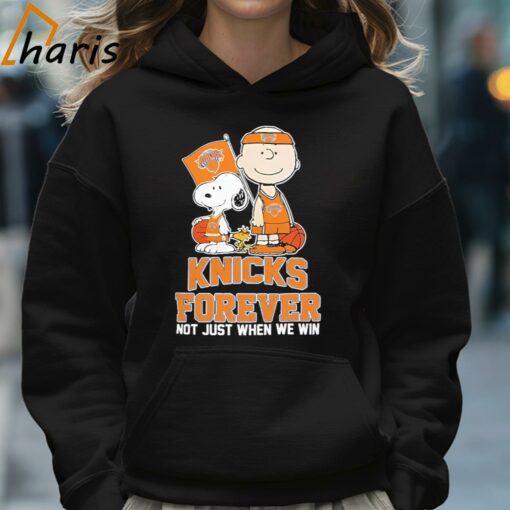 Charlie Brown Snoopy And Woodstock New York Knicks Forever Not Just When We Win 2024 T-shirt