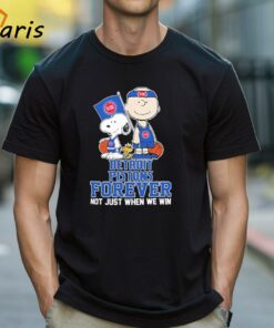 Charlie Brown Snoopy Woodstock Detroit Pistons Forever Not Just When We Win Logo shirt