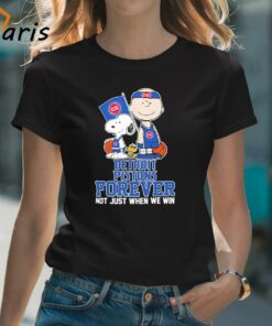 Charlie Brown Snoopy Woodstock Detroit Pistons Forever Not Just When We Win Logo shirt