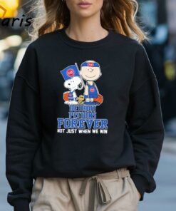 Charlie Brown Snoopy Woodstock Detroit Pistons Forever Not Just When We Win Logo shirt 3