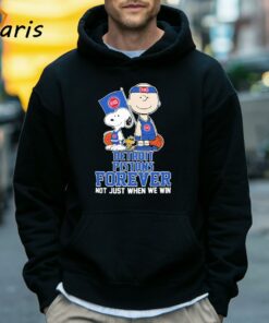 Charlie Brown Snoopy Woodstock Detroit Pistons Forever Not Just When We Win Logo shirt 5