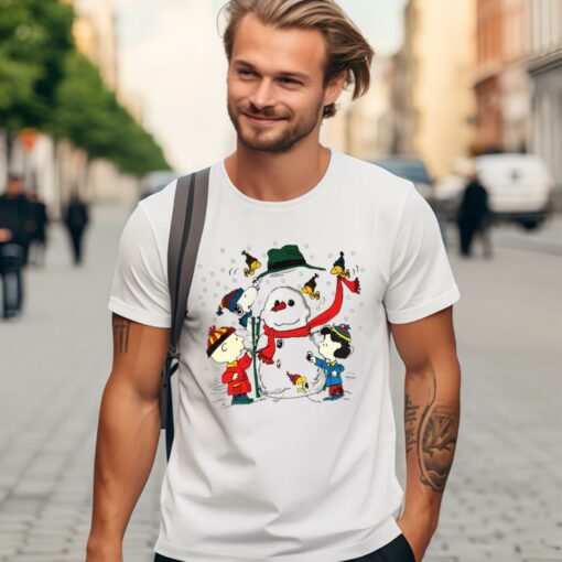 Charlie Brown Snowman Shirt – Snoopy Dog Christmas T-shirt