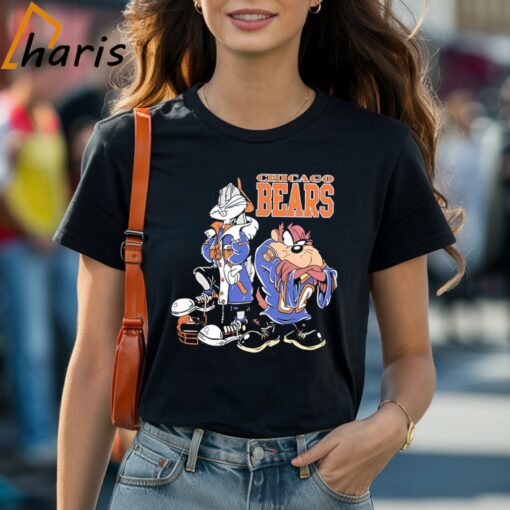 Chicago Bears Tasmanian Devil And Bug Bunny Cartoon Shirt