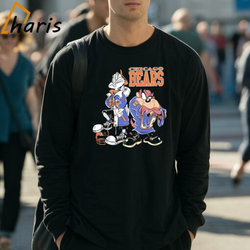 Chicago Bears Tasmanian Devil And Bug Bunny Cartoon Shirt