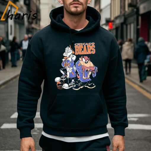 Chicago Bears Tasmanian Devil And Bug Bunny Cartoon Shirt