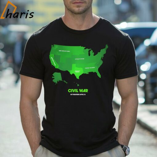 Civil War Movie The US Map Shirt