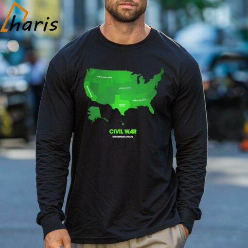 Civil War Movie The US Map Shirt