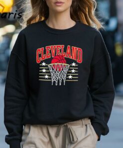 Cleveland Basketball Vintage Net Skyline Shirt 3