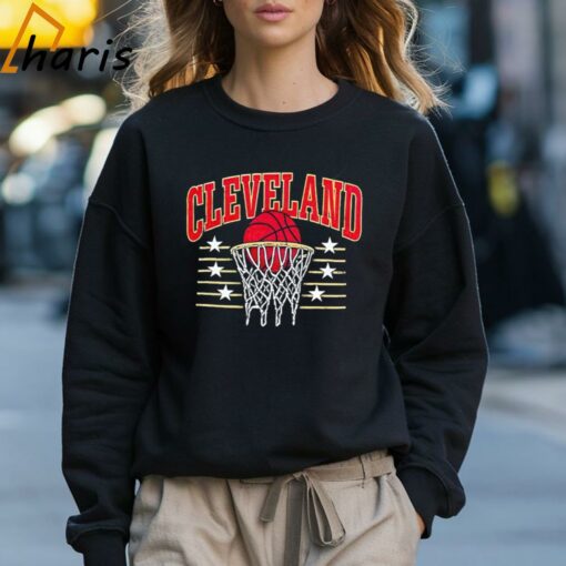 Cleveland Basketball Vintage Net Skyline Shirt