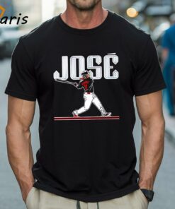 Cleveland Guardians Jose Ramirez 11 Slugger Swing Shirt